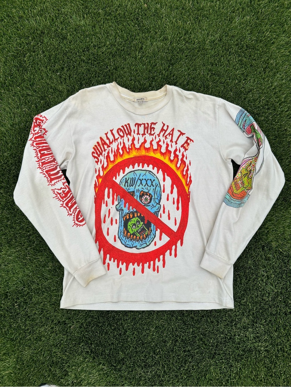 Yeezy Season 6 Kanye West XXXTentacion Swallow The Hate Long Sleeve Tee